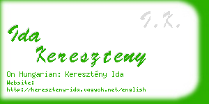 ida kereszteny business card